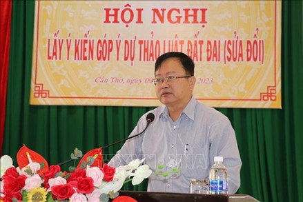 Ủy ban MTTQ Việt Nam thành phố Cần Thơ tổ chức lấy ý kiến góp ý về dự thảo Luật Đất đai (sửa đổi)