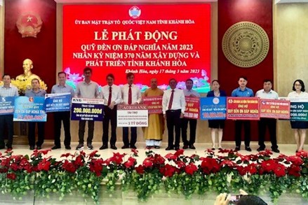 Khánh Hòa:Phát động ủng hộ quỹ 'Đền ơn đáp nghĩa' năm 2023