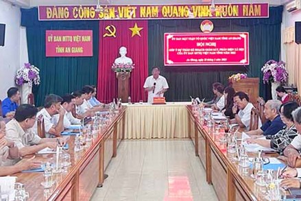 Ủy ban MTTQ tỉnh An Giang góp ý dự thảo kế hoạch giám sát, phản biện xã hội năm 2023