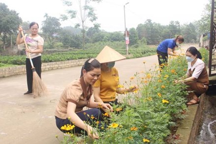 Thái Nguyên: Những tuyến đường hoa tô điểm nông thôn mới