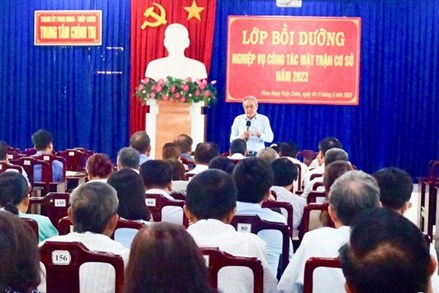 Ninh Thuận: Tập huấn công tác Mặt trận cơ sở năm 2023