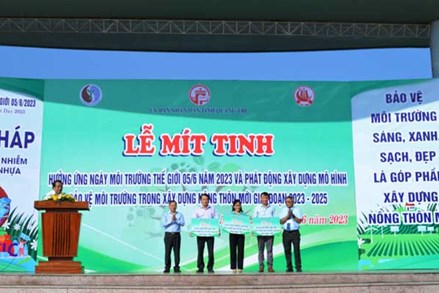 Quảng Trị: Lễ Mít tinh hưởng ứng Ngày Môi trường thế giới 5/6 năm 2023 và Phát động xây dựng mô hình bảo vệ môi trường trong xây dựng nông thôn mới giai đoạn 2023-2025