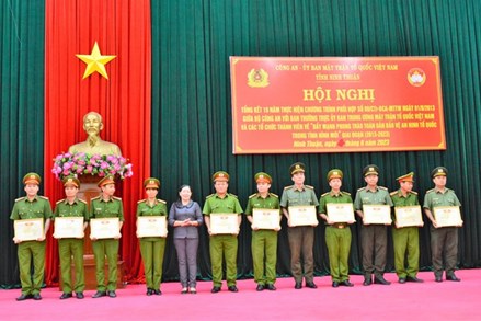 Ninh Thuận: Tổng kết 10 năm thực hiện chương trình phối hợp giữa Bộ Công an với UBTƯ MTTQ Việt Nam