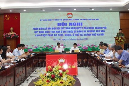 TP Hà Nội: Nhiều ý kiến góp ý dự thảo Nghị quyết quy định diện tích nhà ở tối thiểu