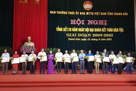 Ủy ban MTTQ Việt Nam tỉnh Thanh Hóa tổng kết 20 năm Ngày hội Đại đoàn kết toàn dân tộc (2003 – 2023). 