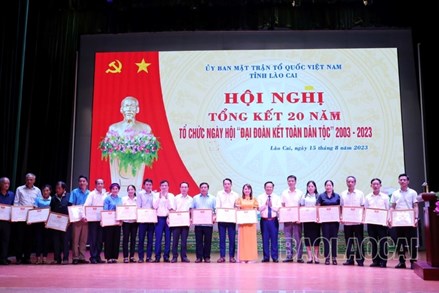 Lào Cai: Tổng kết 20 năm tổ chức Ngày hội “Đại đoàn kết toàn dân tộc” 2003 - 2023