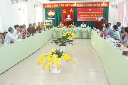 Uỷ ban MTTQ Việt Nam tỉnh Khánh Hoà làm việc với Uỷ ban MTTQ Việt Nam tỉnh Nghệ An về công tác tôn giáo