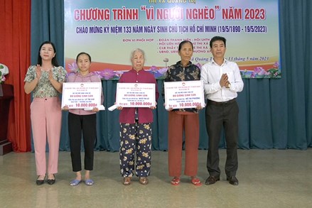 Hiệu quả từ các phong trào hỗ trợ người nghèo ở Thị xã Quảng Trị