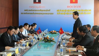 Trao đổi kinh nghiệm công tác Mặt trận giữa tỉnh Quảng Ngãi và tỉnh Attapư