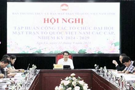 Ủy ban MTTQ tỉnh Sơn La tập huấn công tác tổ chức Đại hội MTTQ Việt Nam các cấp, nhiệm kỳ 2024-2029