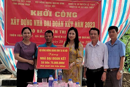 Quảng Bình: Khởi công xây dựng nhà "Đại đoàn kết" cho hộ nghèo ở huyện Lệ Thủy
