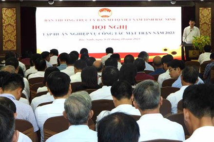 Ủy ban MTTQ tỉnh Bắc Ninh tập huấn nghiệp vụ công tác Mặt trận