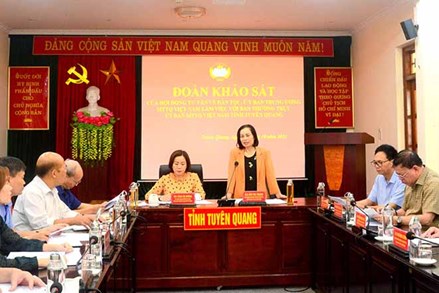 Hội đồng tư vấn về dân tộc, Uỷ ban Trung ương MTTQ Việt Nam làm việc tại Tuyên Quang