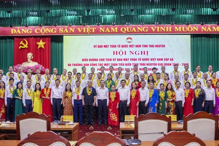 Thái Nguyên: Biểu dương 93 Chủ tịch MTTQ cấp xã và Trưởng ban Công tác Mặt trận tiêu biểu