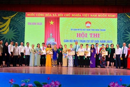 Ninh Thuận: Hội thi cán bộ Mặt trận cơ sở giỏi năm 2023