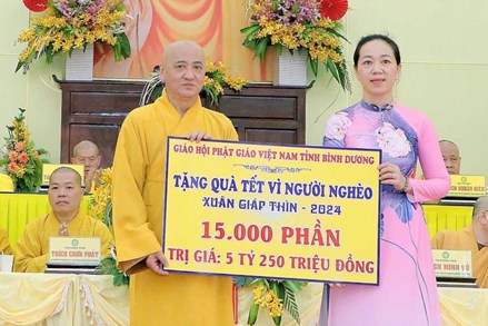 Phật giáo Bình Dương: Ủng hộ 15.000 phần quà "Tết vì người nghèo”