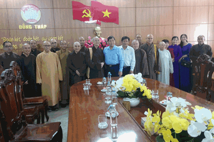 Đồng Tháp: Ban Trị sự Giáo hội Phật giáo Việt Nam tỉnh thăm, chúc Tết Uỷ ban Mặt trận Tổ quốc Việt Nam Tỉnh