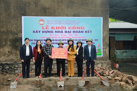 TP.Hà Nội: Khởi công xây dựng nhà Đại đoàn kết cho hộ cận nghèo huyện Thanh Oai