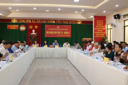 Hội nghị Ủy ban Mặt trận Tổ quốc tỉnh Ninh Thuận lần thứ 12, khóa X