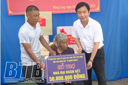 Thái Bình: Khánh thành, bàn giao nhà đại đoàn kết cho hộ nghèo