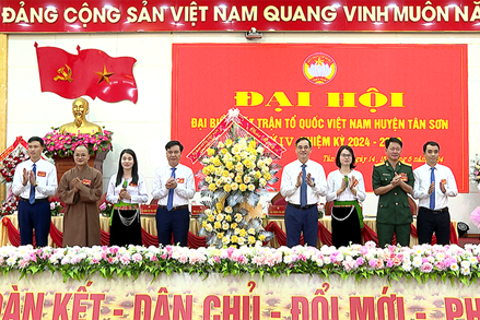 Phú Thọ: Đại hội đại biểu MTTQ huyện Tân Sơn lần thứ IV, nhiệm kỳ 2024 - 2029