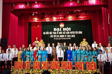 Bắc Giang: Đại hội đại biểu MTTQ huyện Yên Dũng lần thứ XXII, nhiệm kỳ 2024-2029.