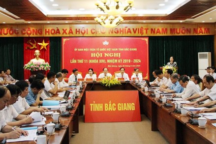 Hội nghị Ủy ban MTTQ tỉnh Bắc Giang lần thứ 11 (khóa XIV) nhiệm kỳ 2019-2024