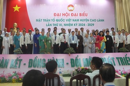 Đồng Tháp: Đại hội đại biểu Mặt trận Tổ quốc Việt Nam huyện Cao Lãnh lần thứ XI, nhiệm kỳ 2024 - 2029