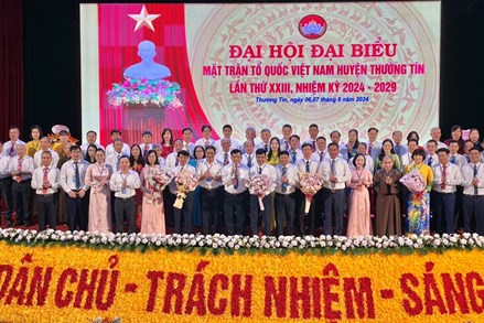 TP Hà Nội: Đại hội đại biểu  MTTQ Việt Nam huyện Thường Tín lần thứ XXIII, nhiệm kỳ 2024 - 2029.