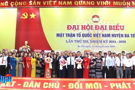 Quảng Ngãi: Đại hội đại biểu MTTQ Việt Nam huyện Ba Tơ lần thứ XII