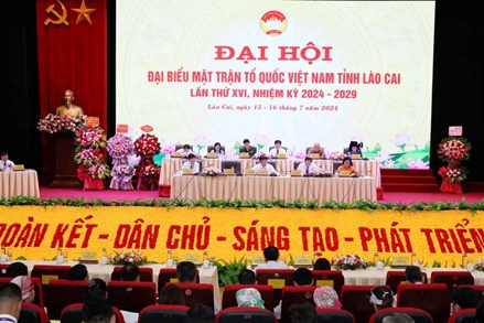 Đại hội đại biểu MTTQ Việt Nam tỉnh Lào Cai lần thứ XVI, nhiệm kỳ 2024 - 2029 