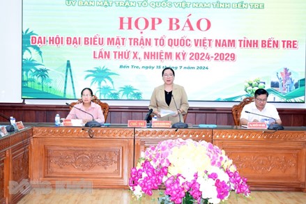 Bến Tre: Họp báo Đại hội đại biểu MTTQ Việt Nam tỉnh lần thứ X, nhiệm kỳ 2024 - 2029