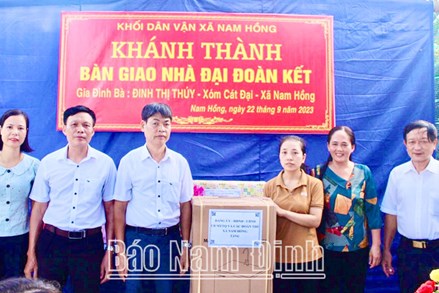 Mặt trận Tổ quốc huyện Nam Trực góp phần thực hiện an sinh xã hội