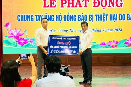 Bà Rịa – Vũng Tàu chung tay ủng hộ đồng bào miền Bắc bị thiệt hại do bão số 3