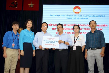 TP Hồ Chí Minh:Tiếp nhận 6,5 tỷ đồng ủng hộ đồng bào bị thiệt hại do bão số 3