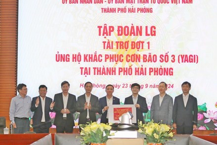 Hải Phòng: Tiếp nhận 7,5 tỷ đồng hỗ trợ từ Tập đoàn LG