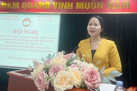 Bắc Giang: Triển khai thực hiện Nghị quyết Đại hội đại biểu toàn quốc MTTQ Việt Nam lần thứ X tại TP Bắc Giang