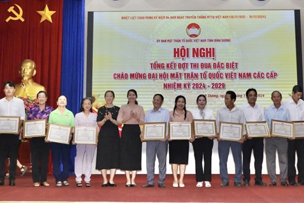 Bình Dương: 849 công trình, phần việc chào mừng Đại hội MTTQ các cấp nhiệm kỳ 2024-2029