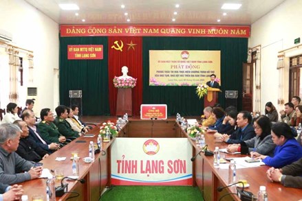 Ủy ban MTTQ tỉnh Lạng Sơn phát động phong trào thi đua thực hiện Chương trình hỗ trợ xóa nhà tạm, nhà dột nát 