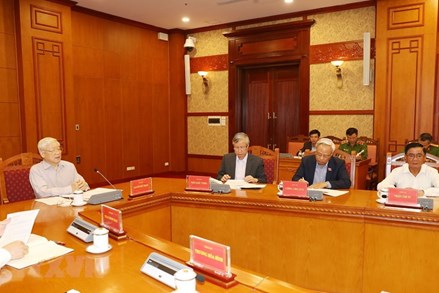 Tổng Bí thư, Chủ tịch nước Nguyễn Phú Trọng chủ trì cuộc họp phòng, chống tham nhũng