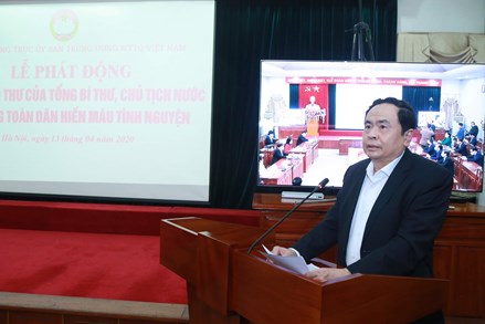 UBTƯ MTTQ Việt Nam phát động toàn dân hiến máu tình nguyện