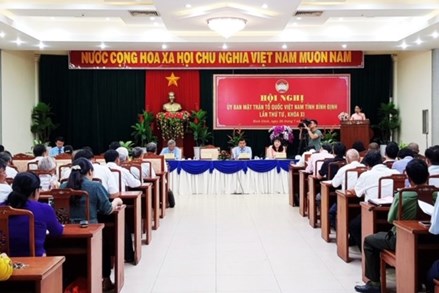 Mặt trận Bình Định tổ chức Hội nghị Ủy ban MTTQ Việt Nam tỉnh lần thứ 4 