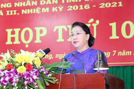 Chủ tịch Quốc hội Nguyễn Thị Kim Ngân dự Kỳ họp thứ Mười, HĐND tỉnh Đắk Nông nhiệm kỳ 2016- 2021  