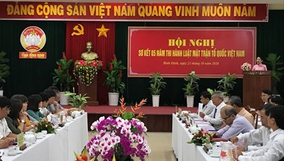 Mặt trận Bình Định sơ kết 5 năm thi hành Luật MTTQ Việt Nam 