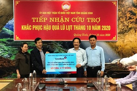 Mặt trận tỉnh Quảng Bình tiếp nhận 3,5 tỷ đồng