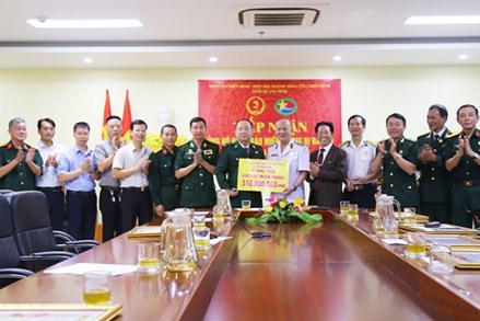 Quảng Ninh: Hội Cựu chiến binh tiếp nhận hơn 500 triệu đồng ủng hộ đồng bào miền Trung 