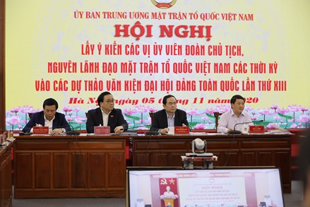 Đoàn Chủ tịch UBTƯ MTTQ Việt Nam góp ý vào các dự thảo văn kiện Đại hội Đảng toàn quốc lần thứ XIII