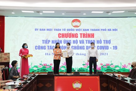 MTTQ thành phố Hà Nội: Tiếp nhận 11,370 tỷ đồng ủng hộ công tác phòng, chống dịch Covid-19 
