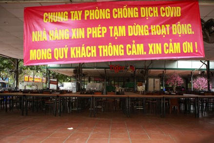 Từ 12h ngày 25/5: Hà Nội tạm dừng hoạt động nhà hàng, cơ sở dịch vụ ăn uống tại chỗ