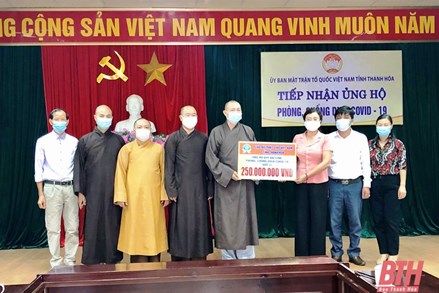 Thanh Hóa: Trên 37 tỷ đồng tiền và hiện vật ủng hộ công tác phòng, chống dịch